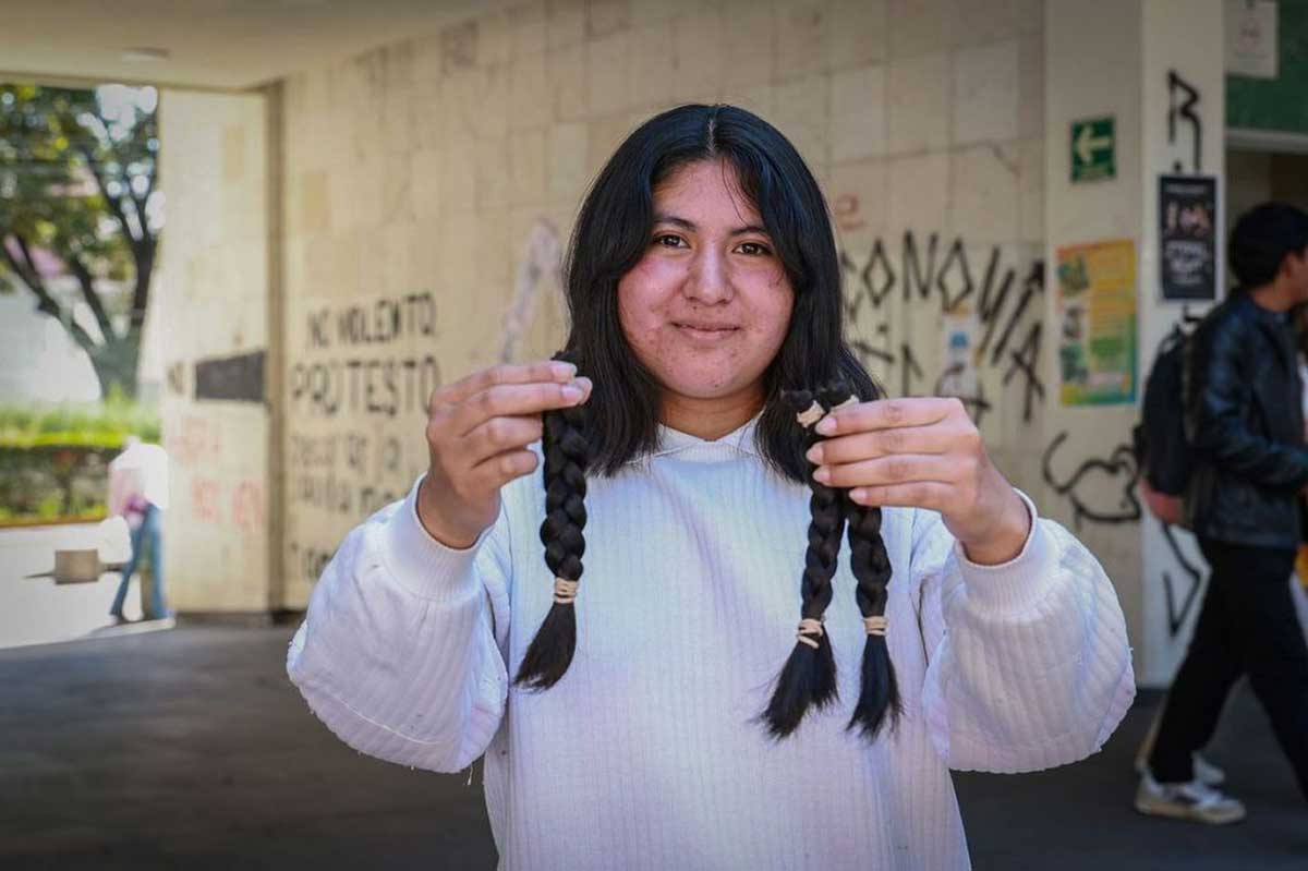 Estudiantes de la UAEMéx promueven la donación de cabello para elaborar pelucas oncológicas