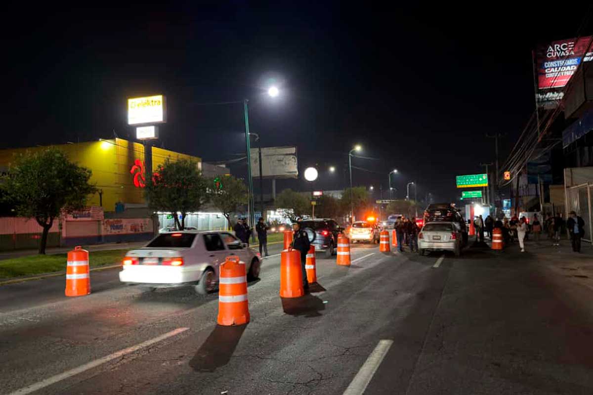 Operativo "Conduce Sin Alcohol" en Toluca.