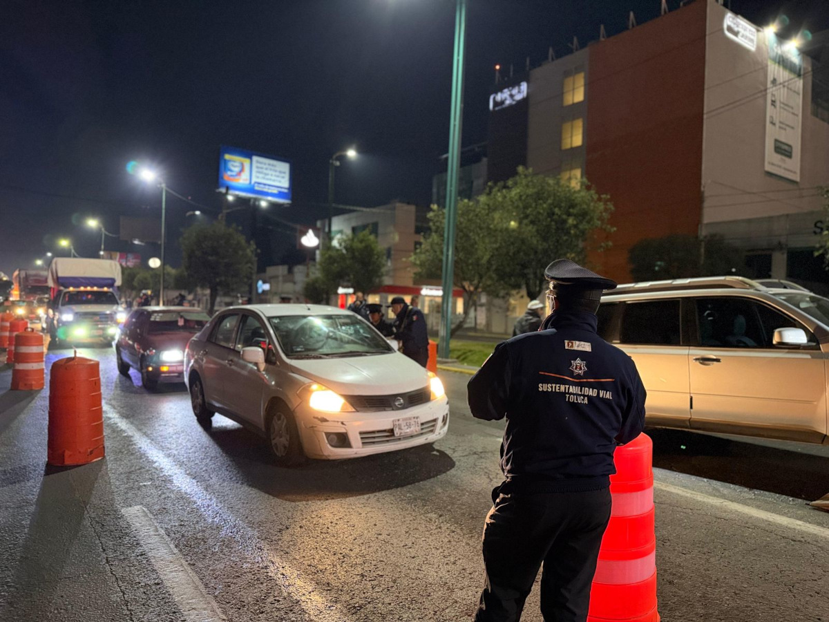 Toluca intensifica operativos Conduce sin Alcohol y remite a 37 personas al Juez Cívico