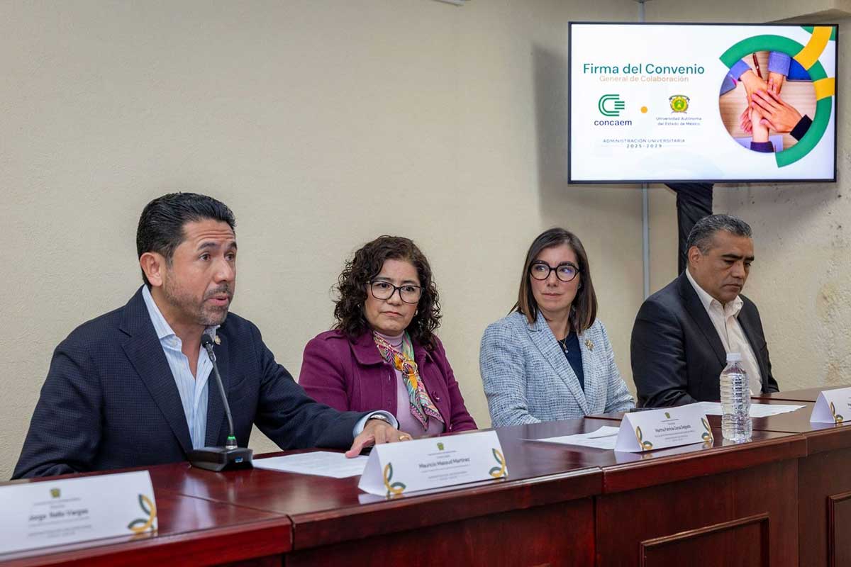 UAEMéx y CONCAEM firman acuerdo.