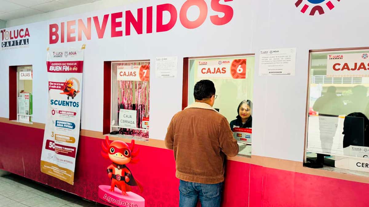 Toluca ofrece descuentos en el pago de agua.