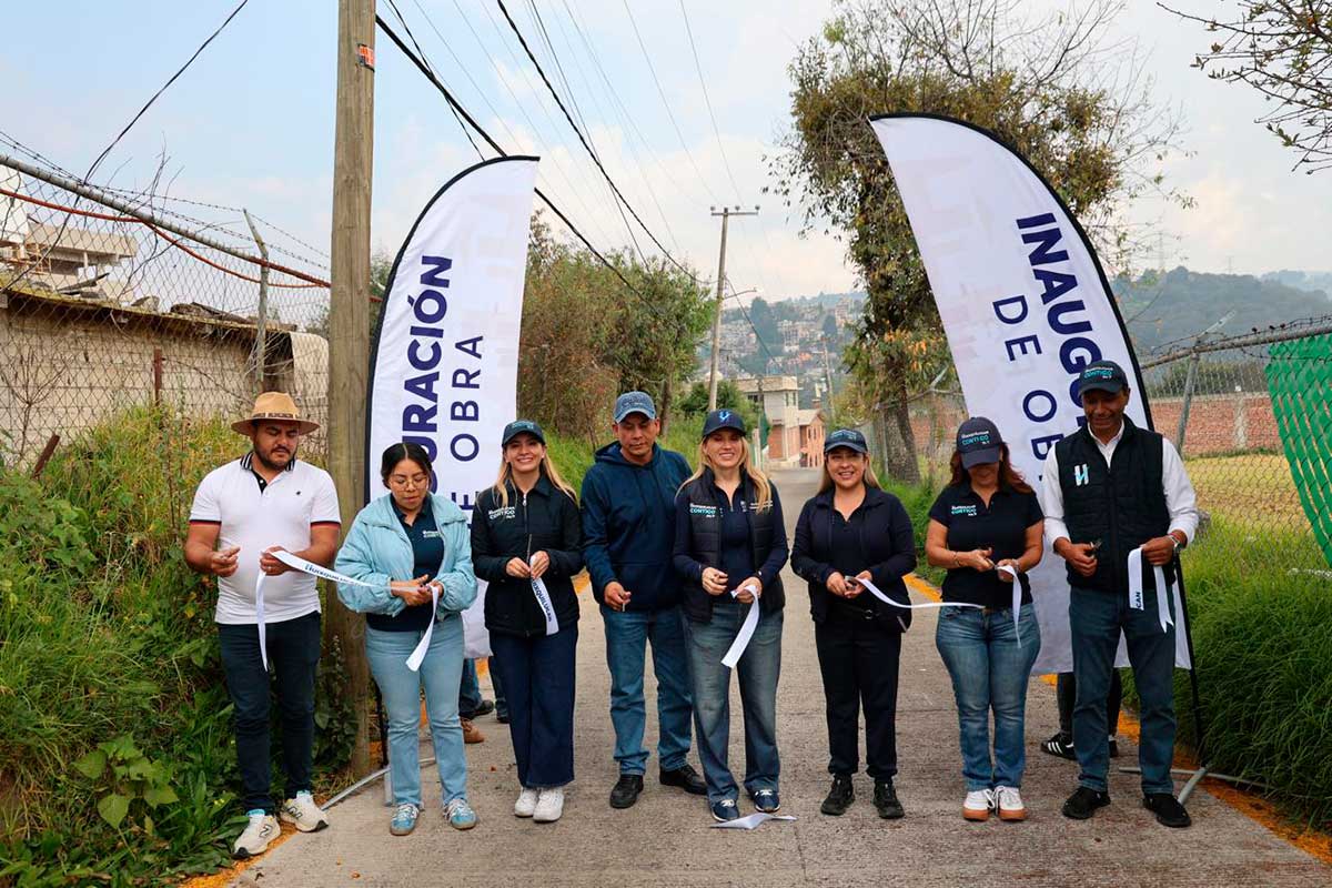 Cumple Huixquilucan Contigo 24/7 con la entrega de repavimentación en San Juan Bautista