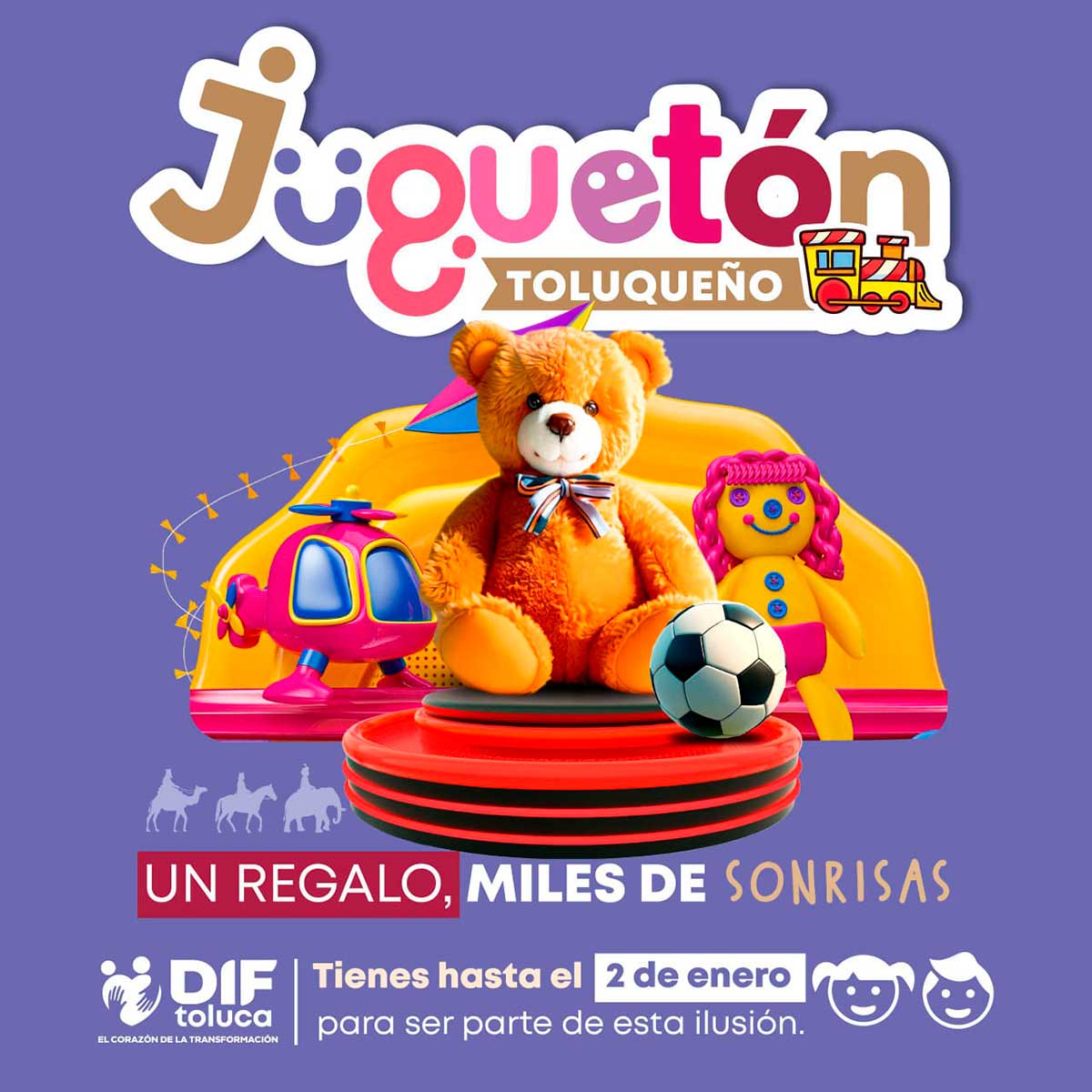 DIF Toluca invita a la ciudadanía a donar juguetes.