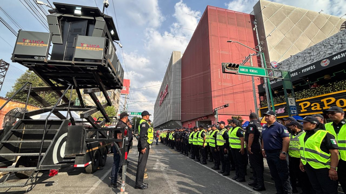 Más de 600 policías resguardarán la final entre Toluca y Tigres en el Nemesio Diez
