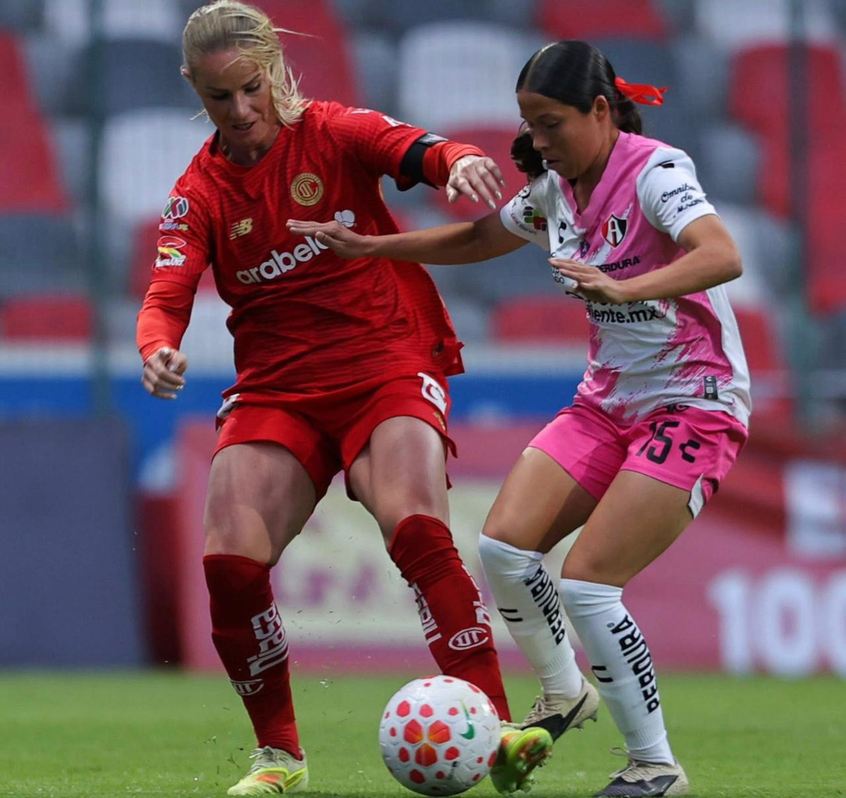Las Diablas rojas del toluca vencen al Atlas Femenil.