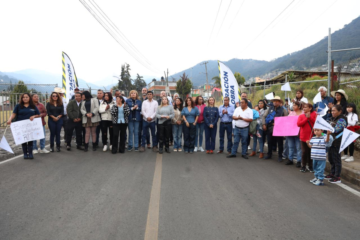 Huixquilucan entrega repavimentación de la carretera a San Francisco Ayotuxco para mejorar la movilidad en la Zona Tradicional