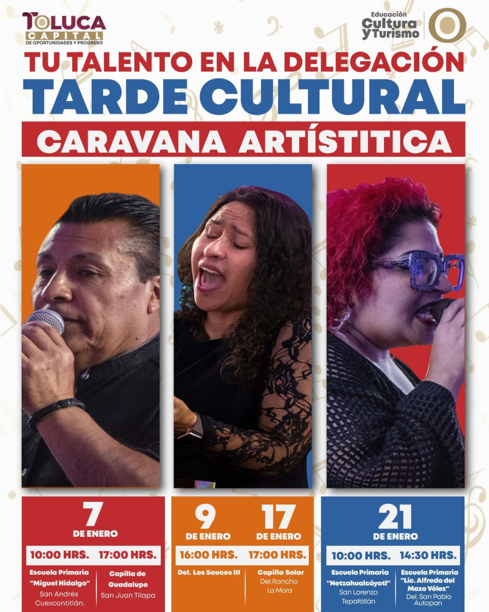 Anuncian tardes culturales en Toluca.