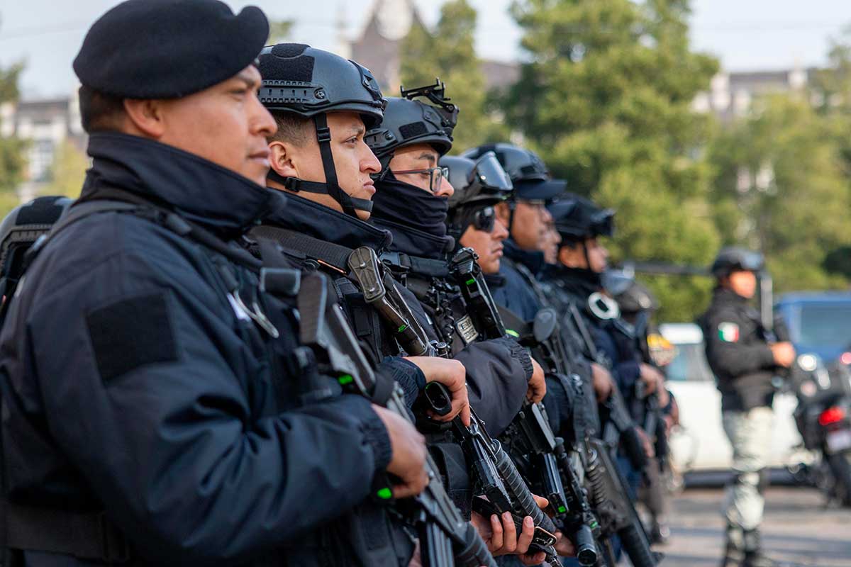 Operativo de seguridad del gobierno de Toluca.