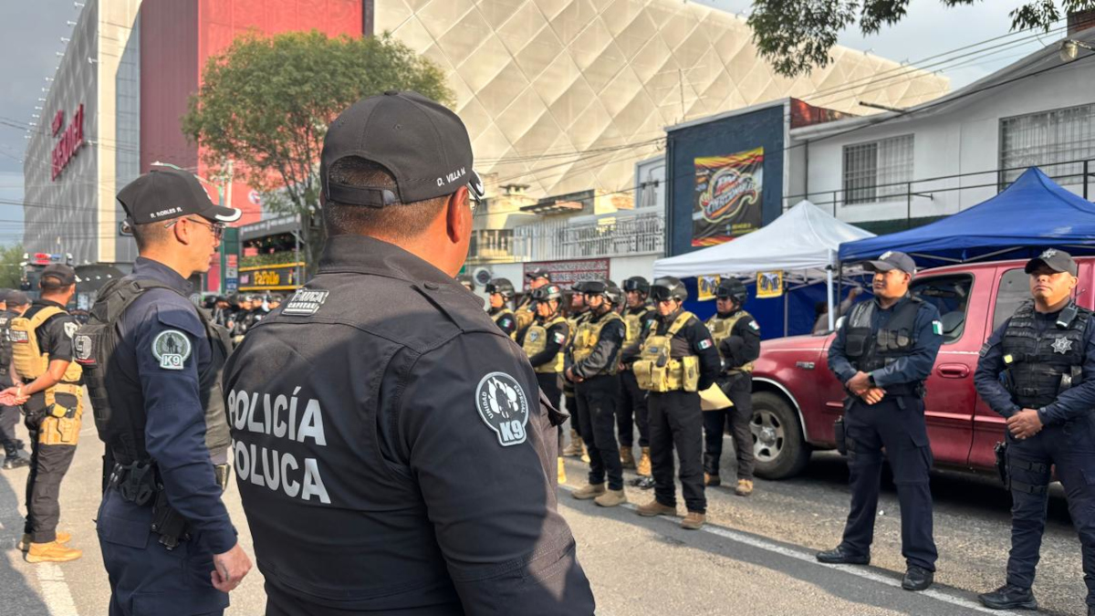 Operativo de seguridad por partido del Toluca.