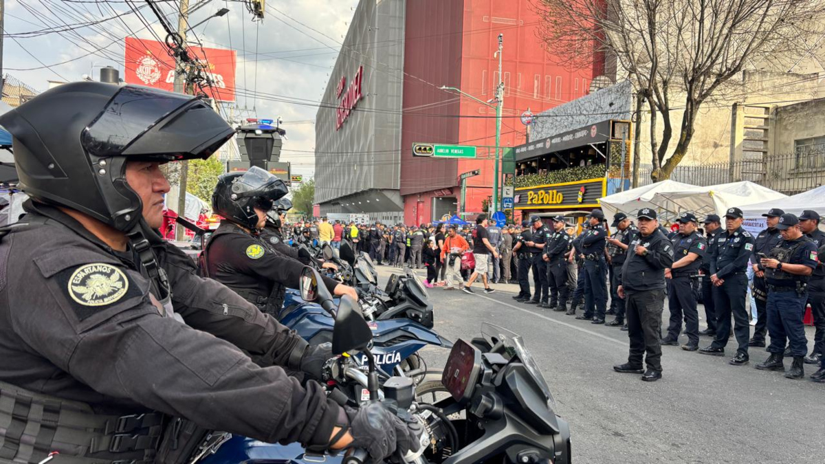 Operativo de seguridad por partido del Toluca.