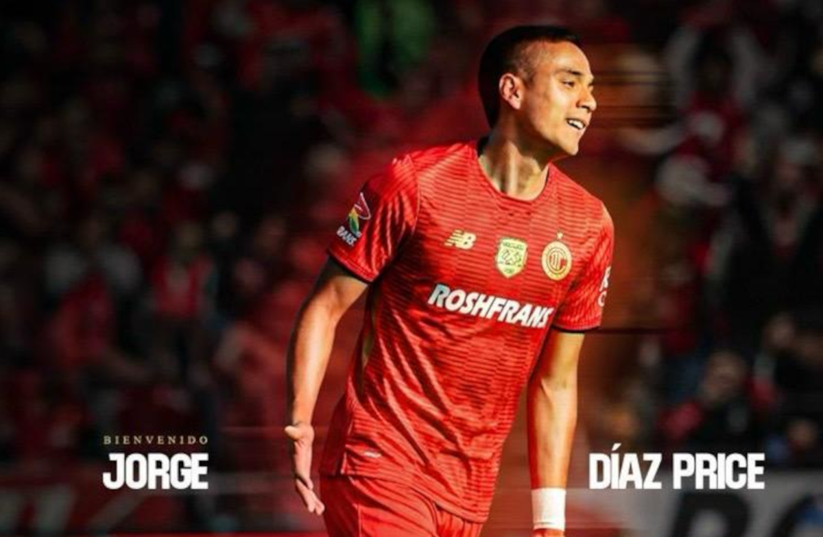Toluca presenta a su segundo refuerzo: Jorge Díaz Price se suma al proyecto escarlata