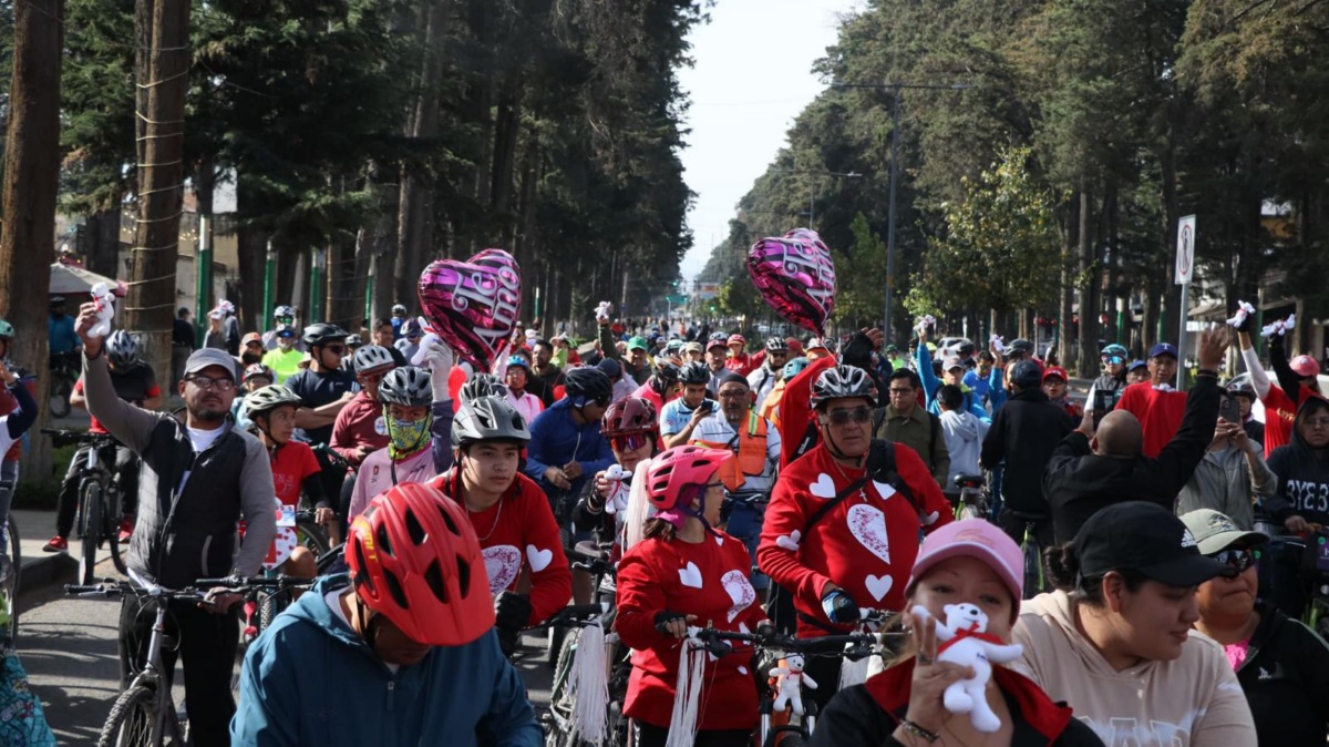 El Gobierno de Toluca invita a rodar en el Bici Amor este 14 de febrero.