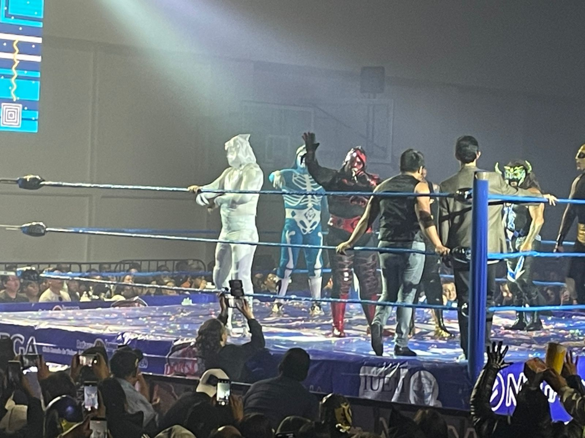 Función de Lucha Libre en el Deportivo Agustín Millán.