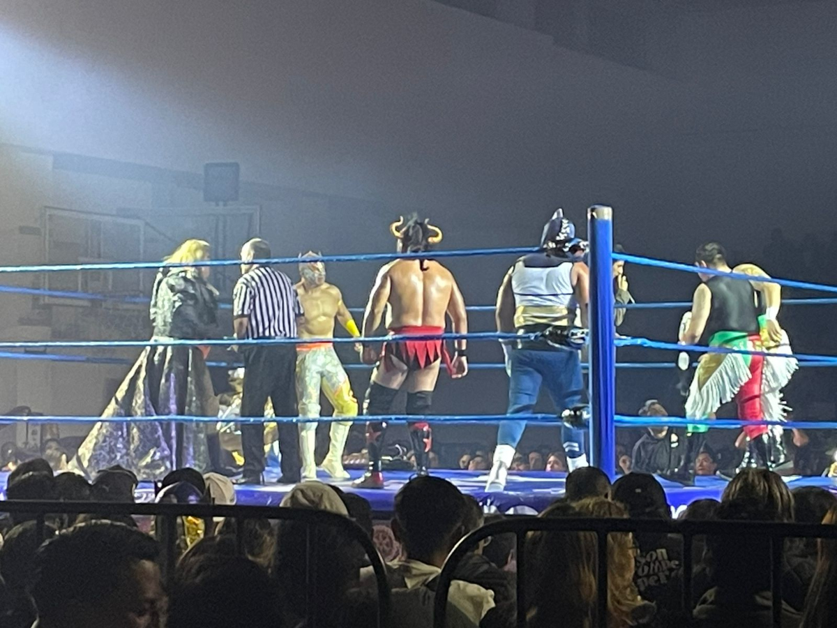 Función de Lucha Libre en el Deportivo Agustín Millán.