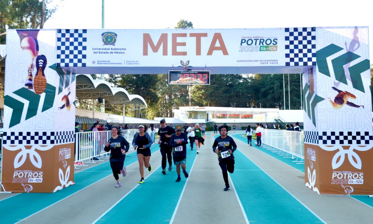 Más de 2 mil 200 corredores dan vida a la Carrera Atlética Comunidad Potros 2026 de la UAEMéx