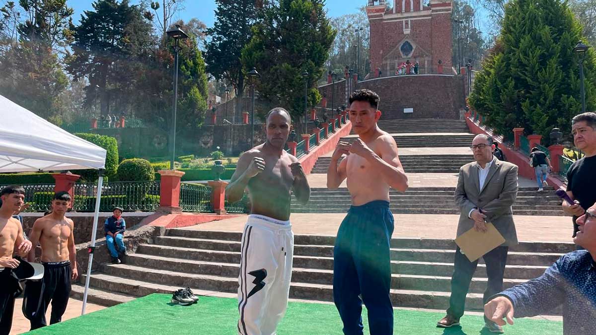 Boxeadores en El Calvario.