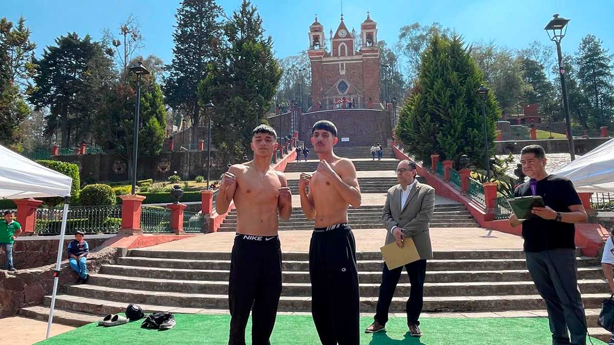 Boxeadores en El Calvario.