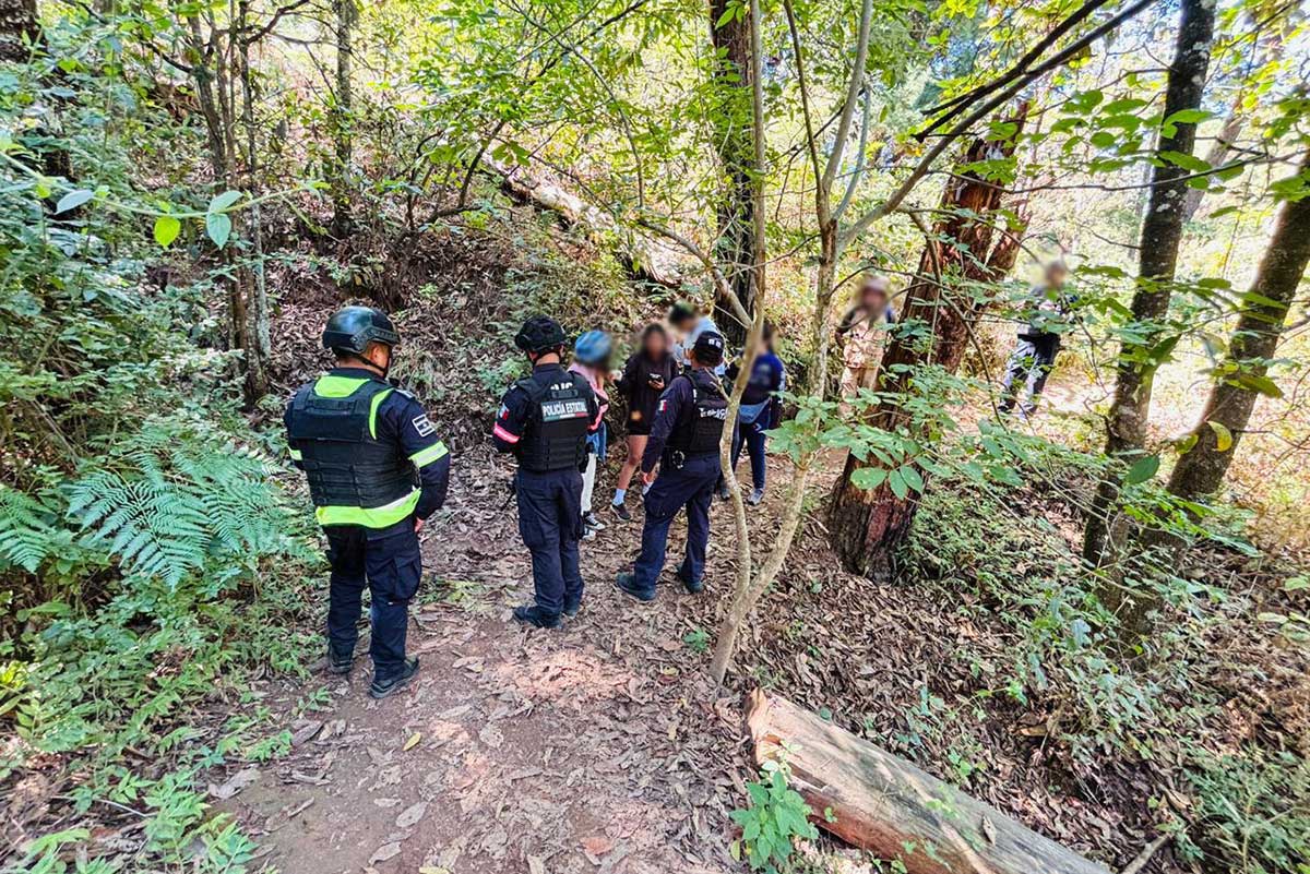Localización de cuatro menores extraviados en Valle de Bravo por la SSEM.