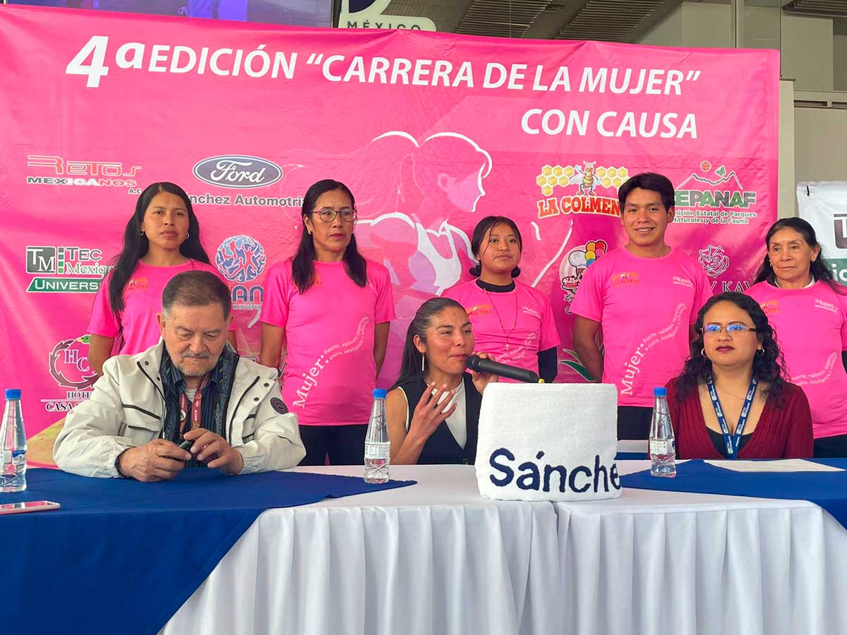 Temoaya se prepara para la 4ª Carrera de la Mujer con causa en el Centro Ceremonial Otomí