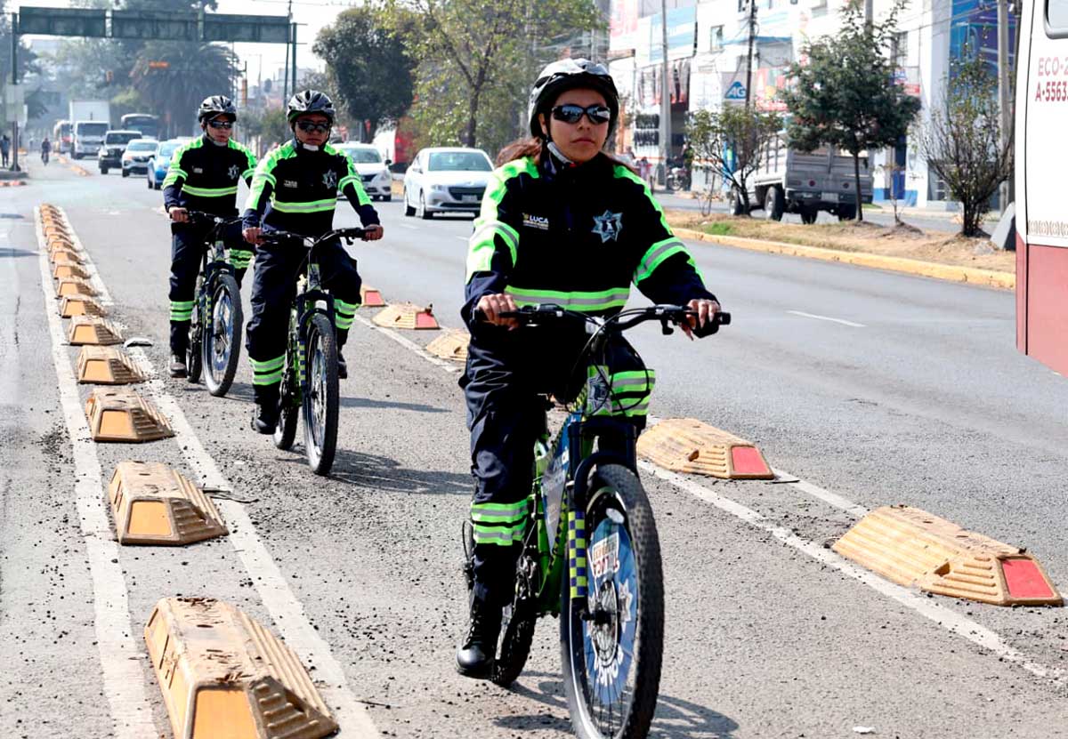 Toluca despliega patrullaje en ciclovías para reforzar la seguridad de ciclistas