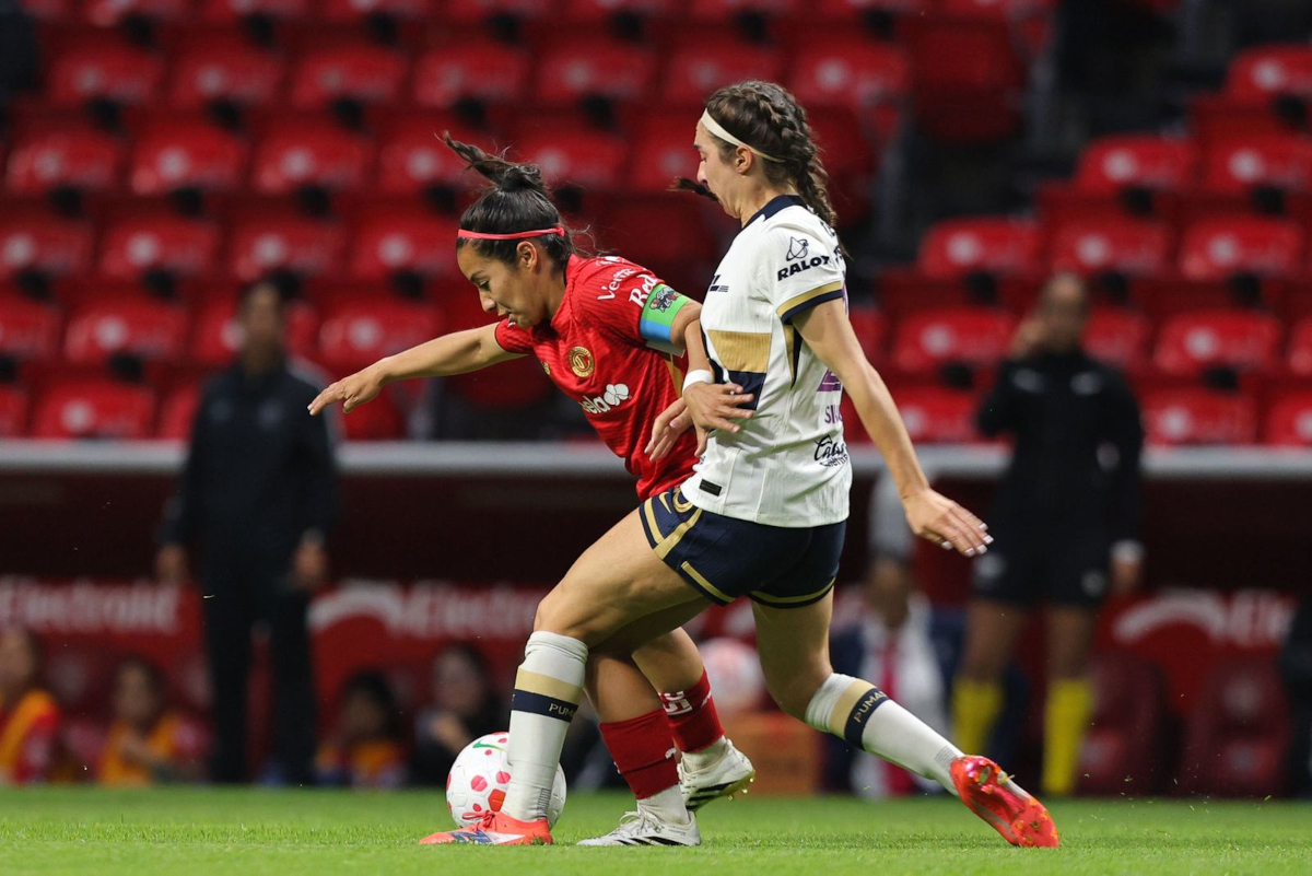 Toluca Femenil remonta en partido contra Pumas femenil en el Nemesio Diez.