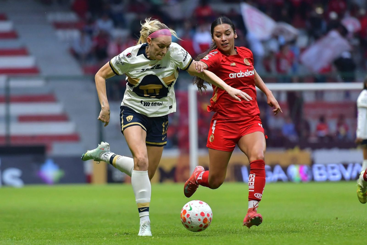 Toluca Femenil remonta en partido contra Pumas femenil en el Nemesio Diez.