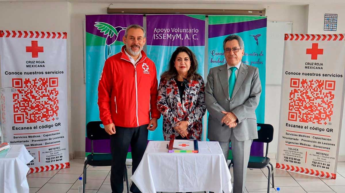 ISSEMYM dona 53 mil termómetros a Cruz Roja Toluca y reconoce su labor humanitaria