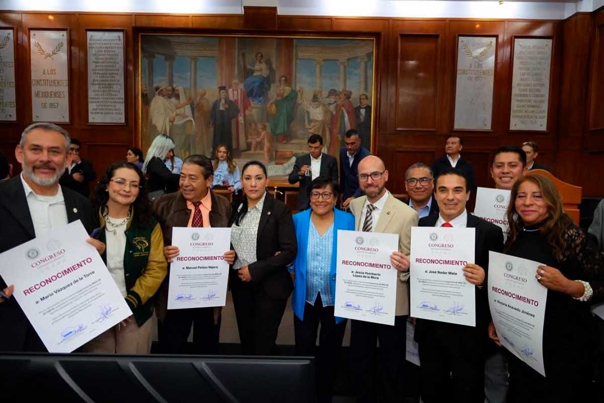Legislatura del Estado de México reconoce a periodistas deportivos por su trayectoria