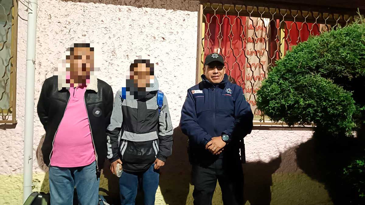 Policía de Toluca localiza a dos menores y los reintegra con sus familias