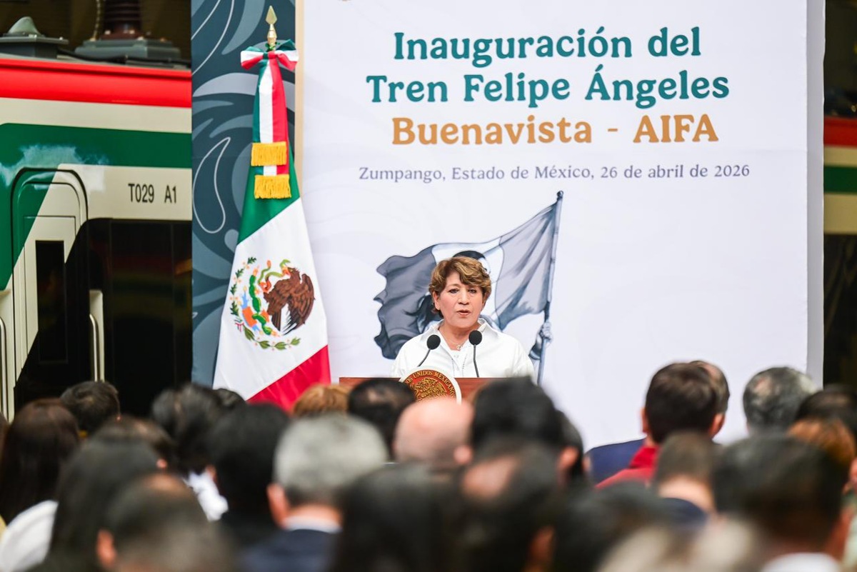 Sheinbaum y Delfina Gómez inauguran el Tren Suburbano.