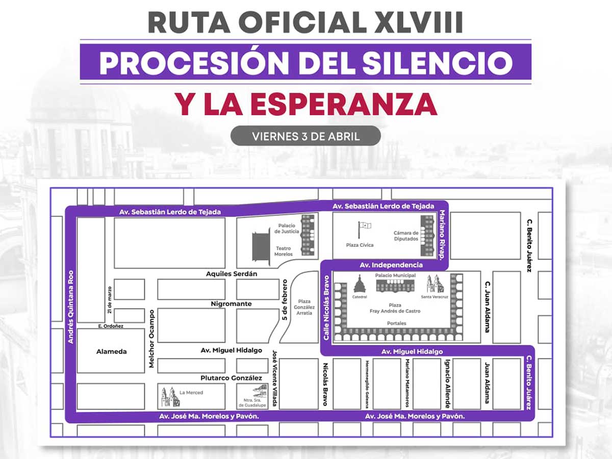 Toluca implementa operativo vial por la Procesión del Silencio