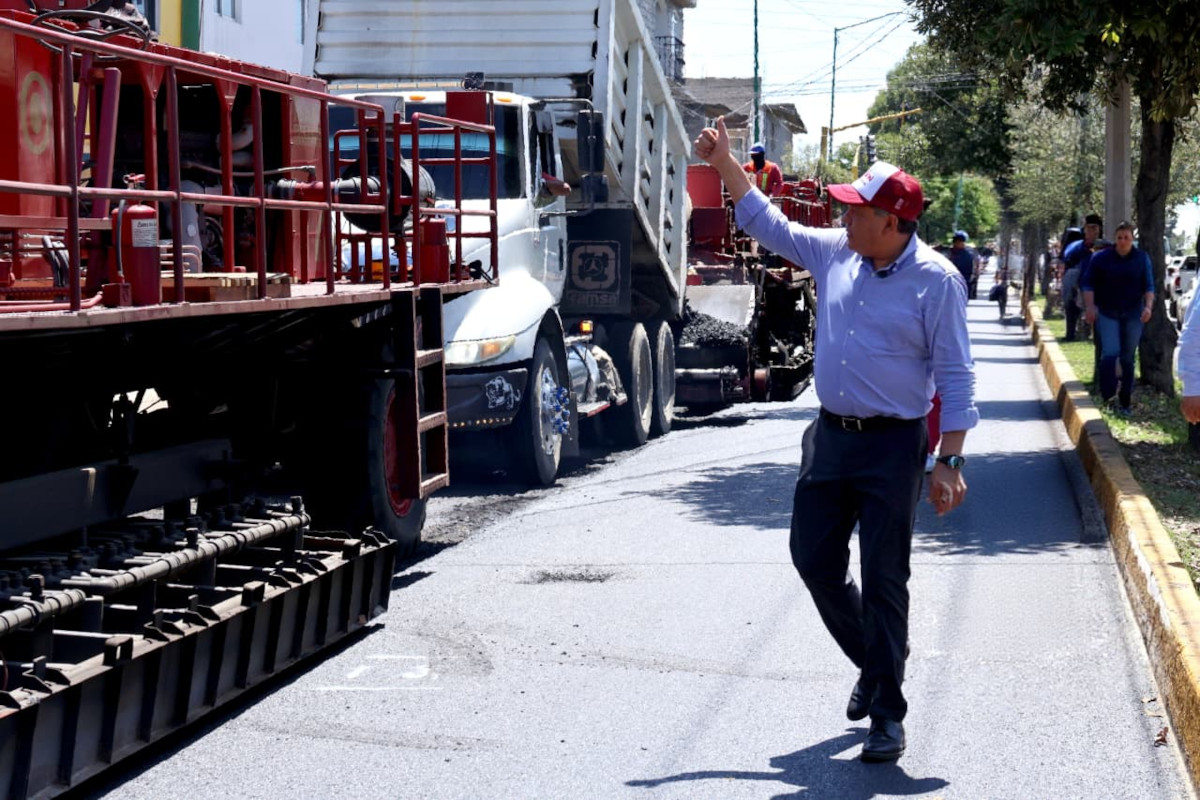 Programa de repavimentación en Toluca.