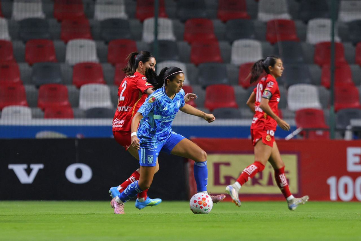 Diablas vencen a Tigres en partido de cuartos de final de la Liga MX Femenil.