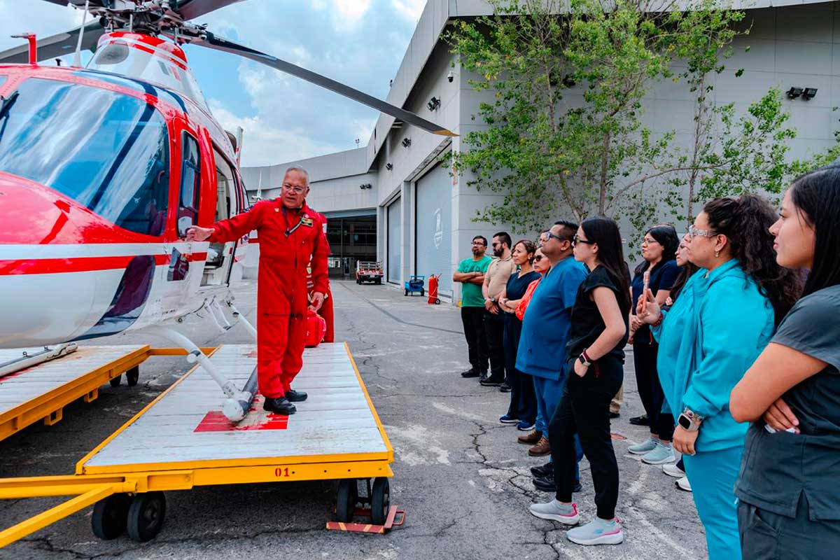 Edomex fortalece traslado de órganos con capacitación aeromédica del Grupo Relámpagos