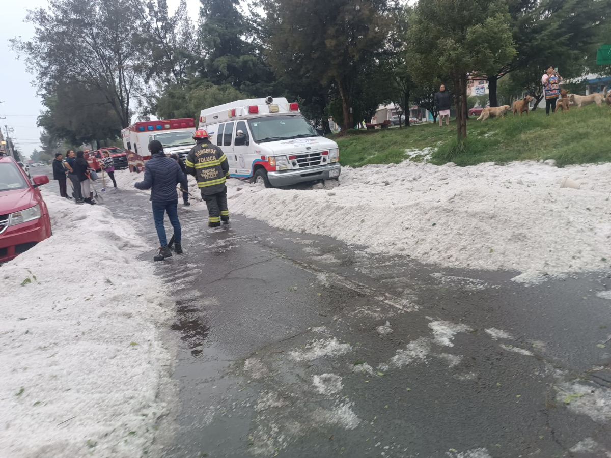 Granizada en Los Sauces.