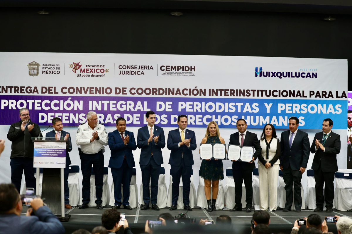 El gobierno de Huixquilucan se une a protección de periodistas y defensores de los derechos humanos.
