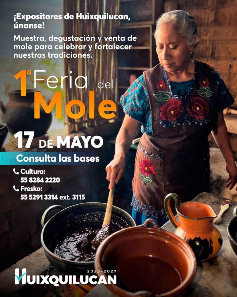 Primera Feria del Mole 2026 en Huxquilucan.