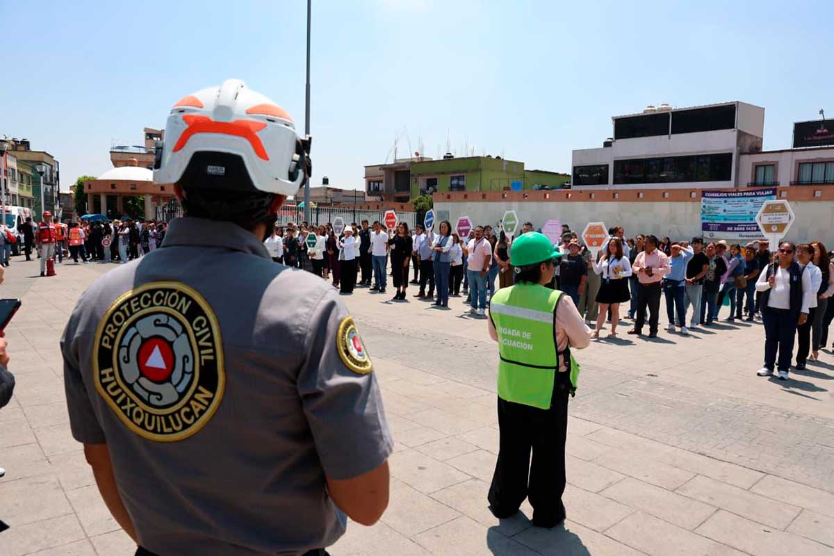 Huixquilucan participa con saldo blanco en el Primer Simulacro Nacional 2026
