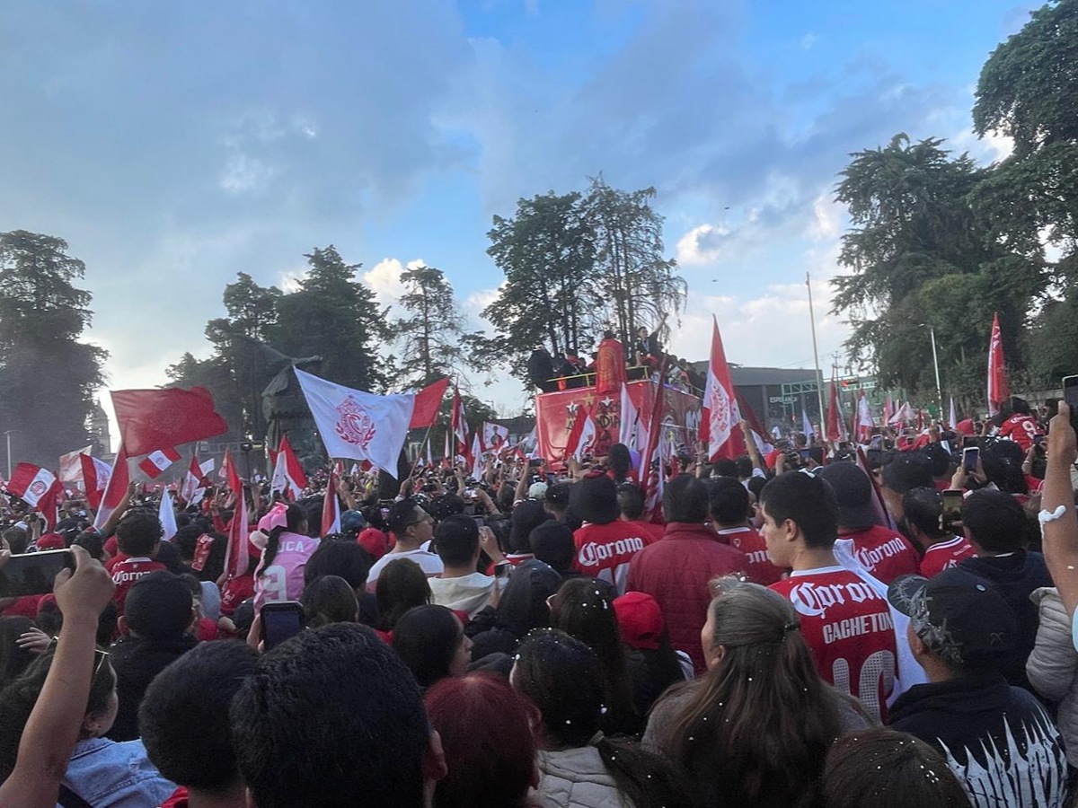 Celebración a los Diablos Rojos por conquistar el título de la Concacaf Champions Cup.