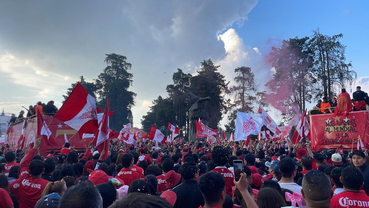 Celebración a los Diablos Rojos por conquistar el título de la Concacaf Champions Cup.