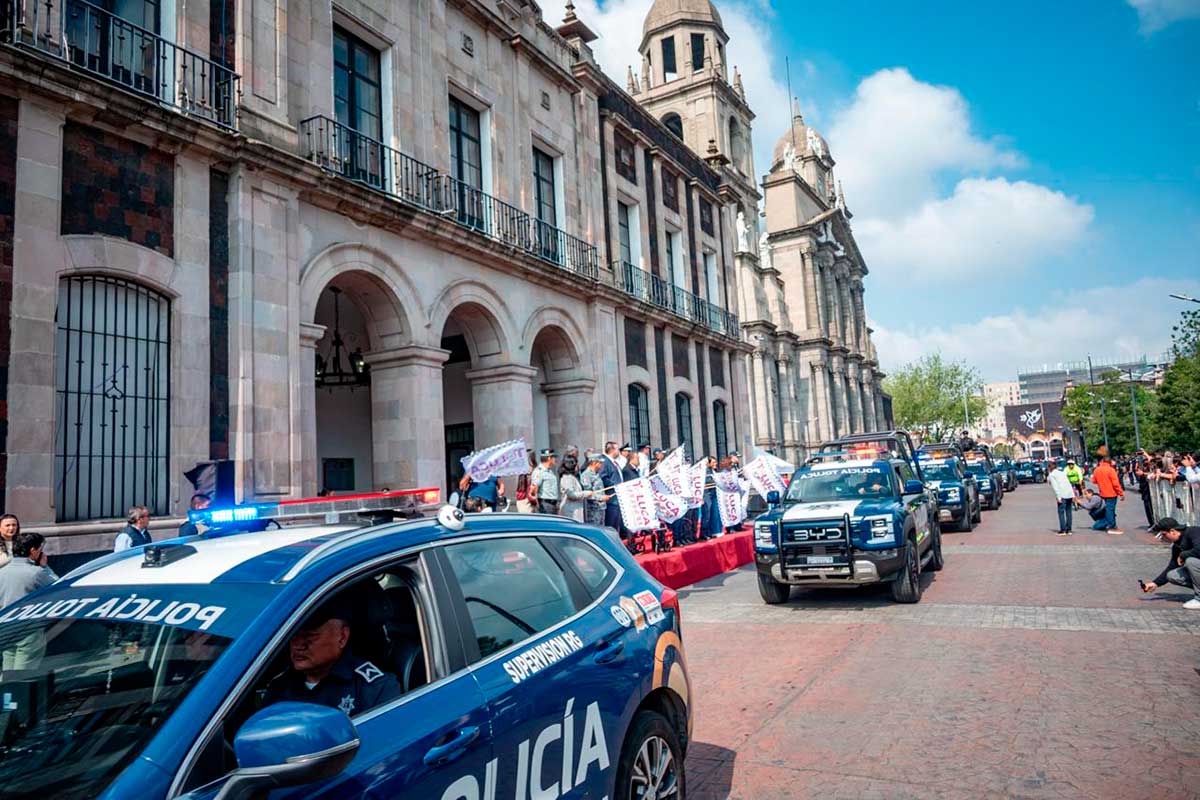Toluca implementa patrullas inteligentes con reconocimiento facias y lectura de placas.