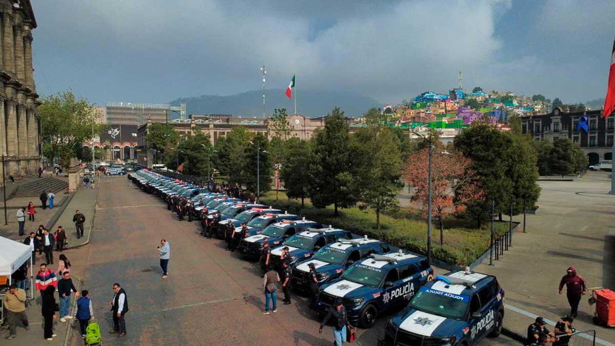 Toluca incorpora 30 patrullas inteligentes con reconocimiento facial y lectura de placas