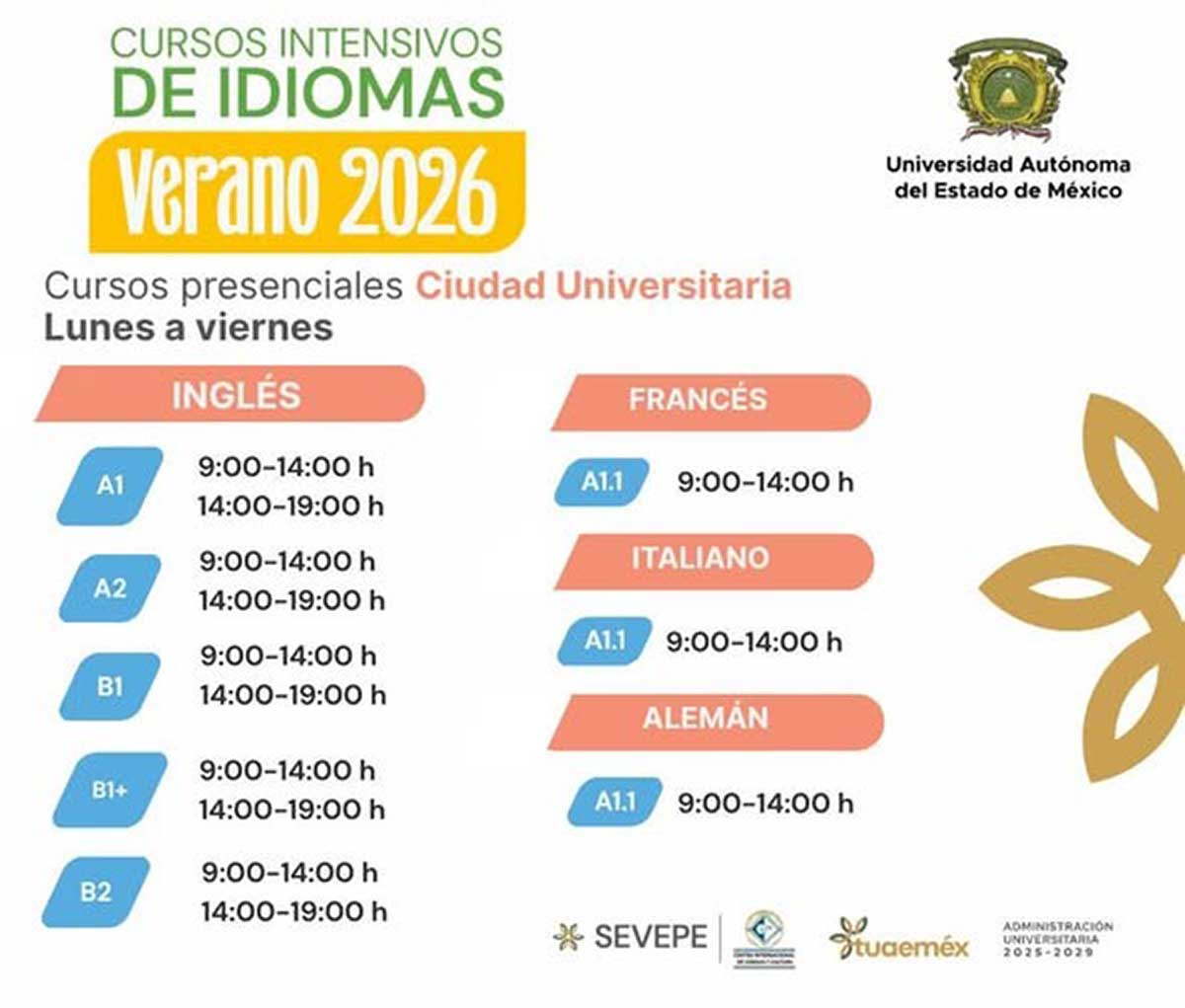 UAEMéx lanza cursos de idiomas de verano 2026; incluirá coreano por primera vez