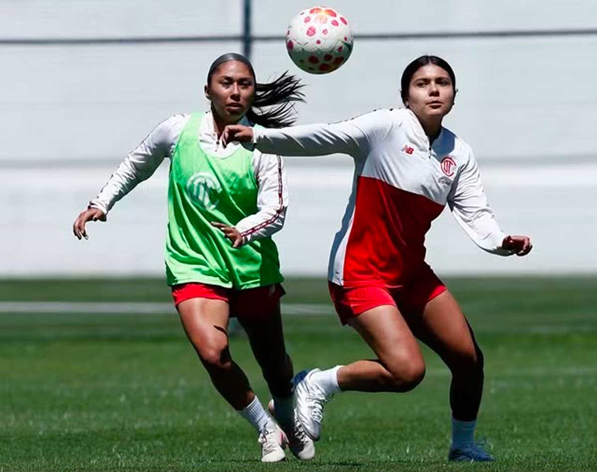 Entrenamiento de Toluca Femenil.