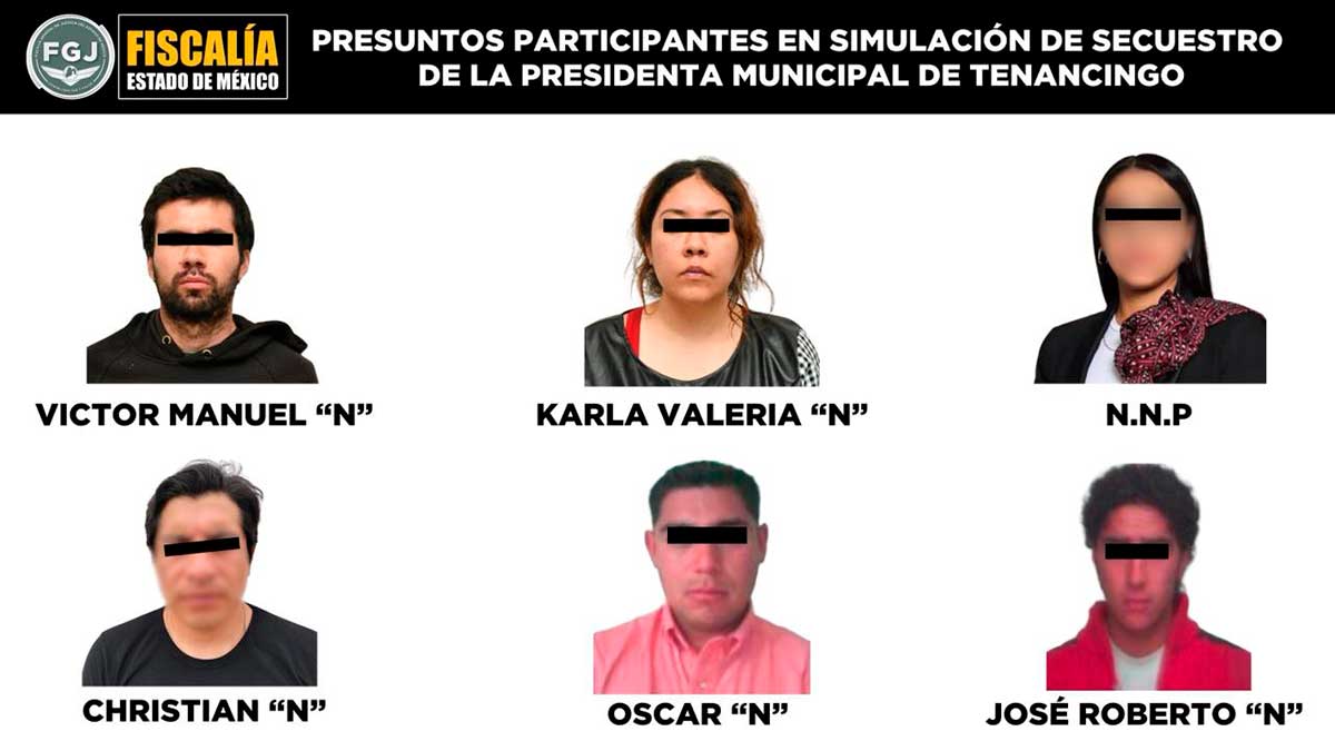 FGJEM imputa a la presidenta municipal de Tenancingo por presunto simulación de secuestro.