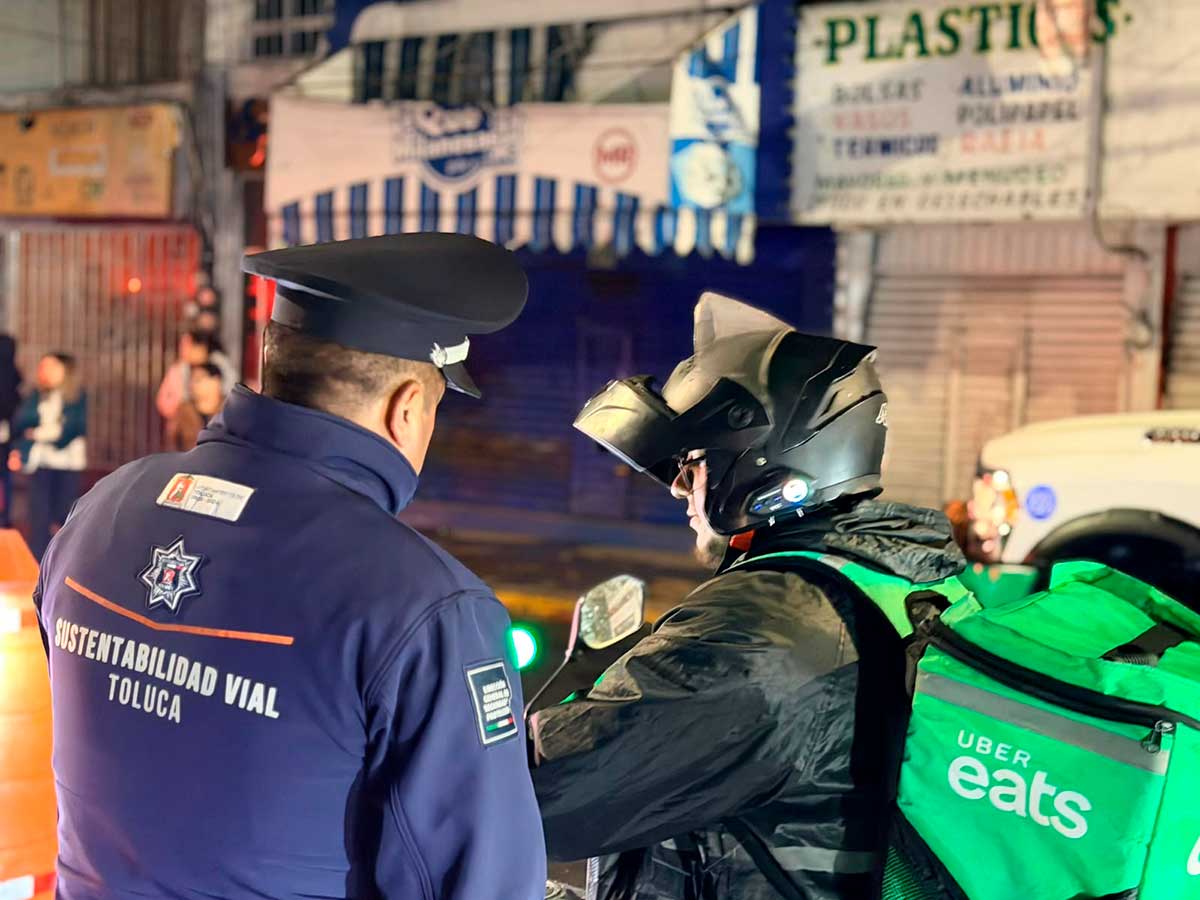 Operativo Conduce Sin alcohol en Toluca.