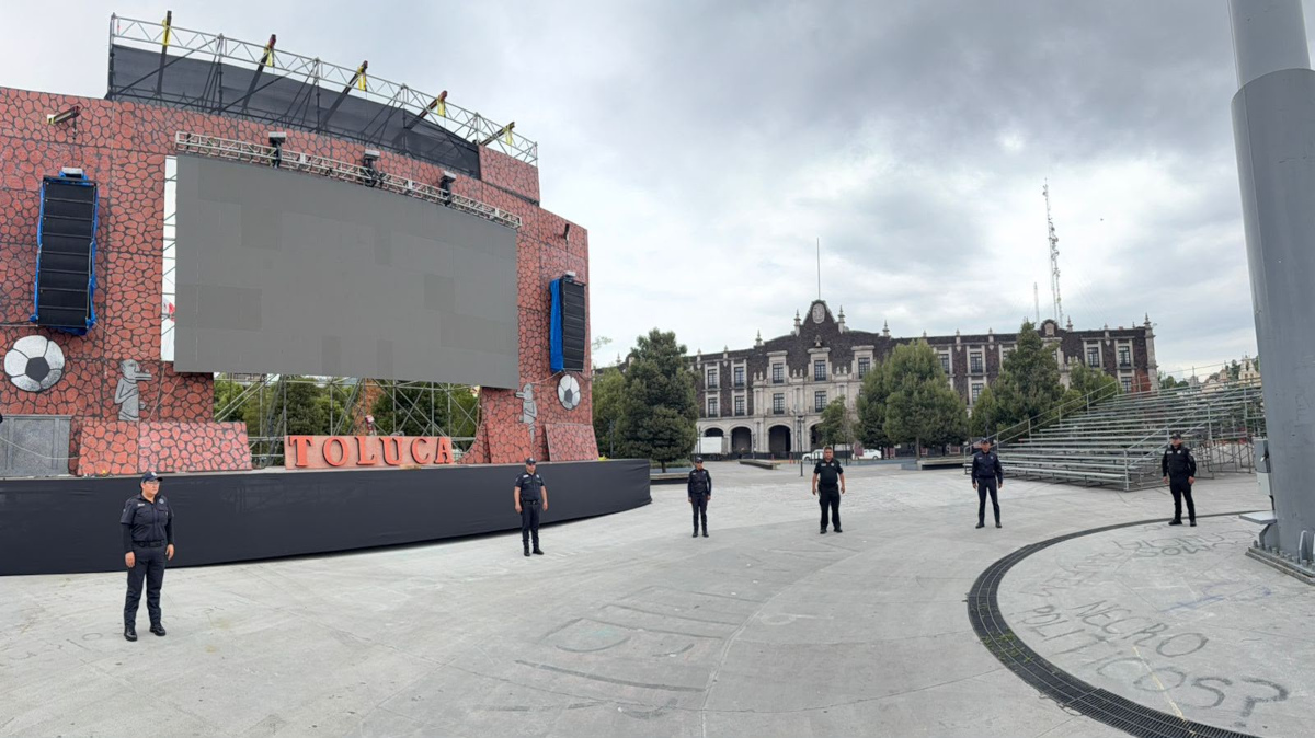 Toluca implementará operativo de seguridad durante inuaguración del Mundial 2026.