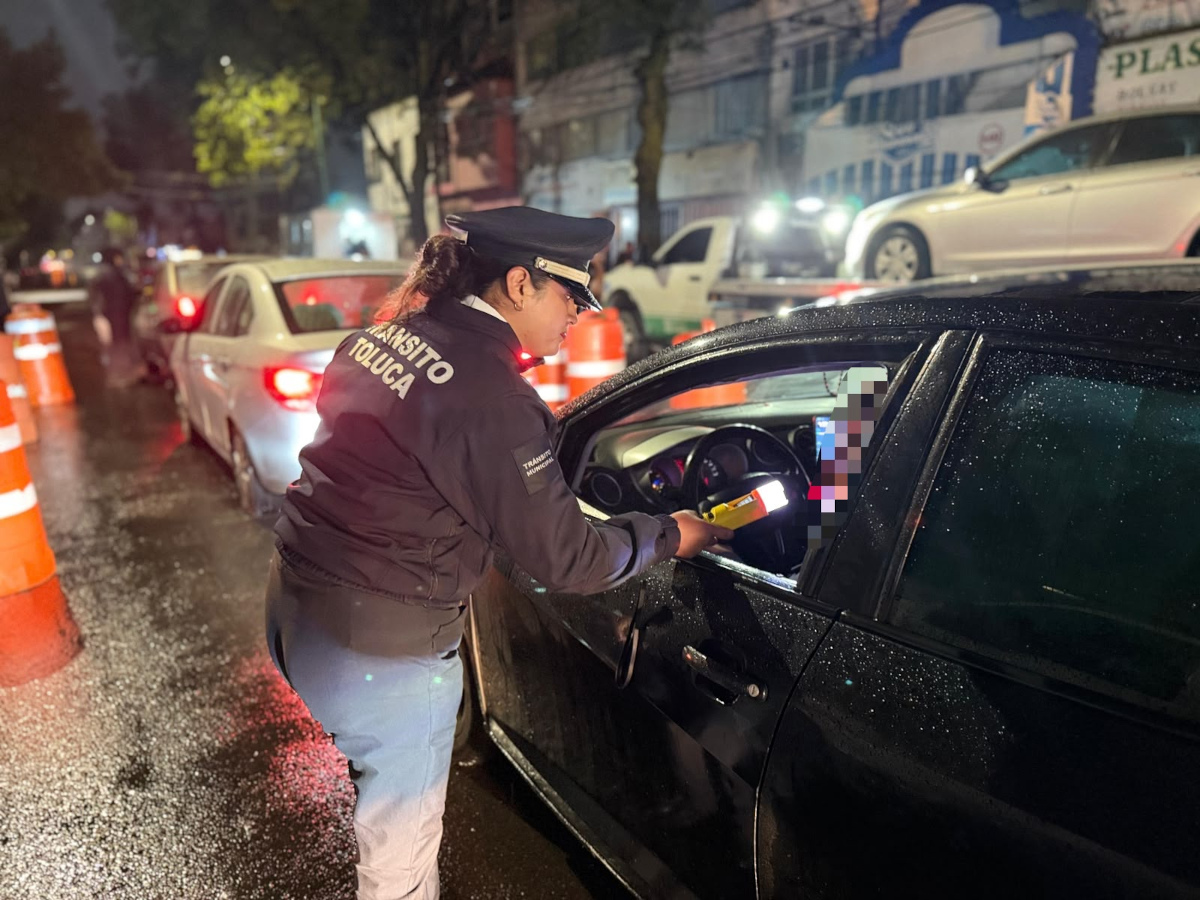Programa Conduce sin Alcohol evita más de mil 400 posibles accidentes viales en Toluca durante el primer semestre