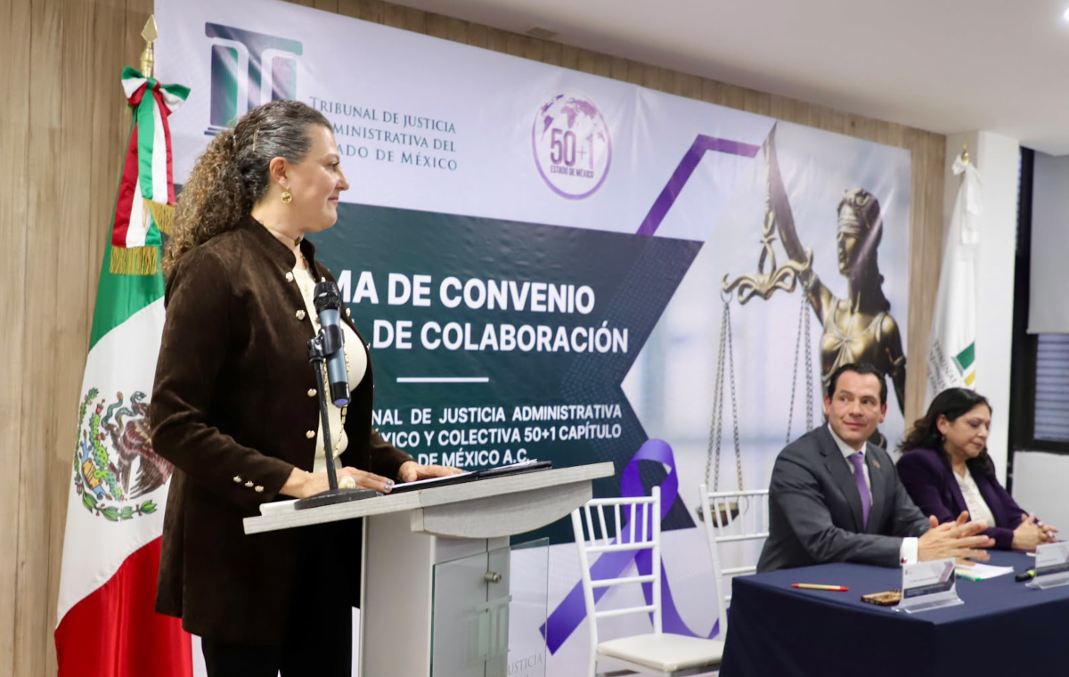 TRIJAEM y 50+1 firman convenio para fortalecer la agenda de género en el Estado de México