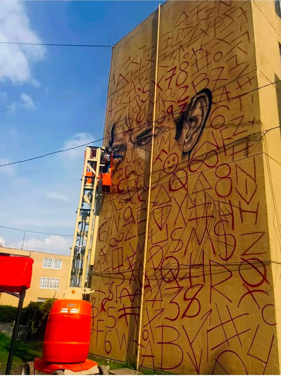 Mural homenaje a José Cardozo en Metepec.